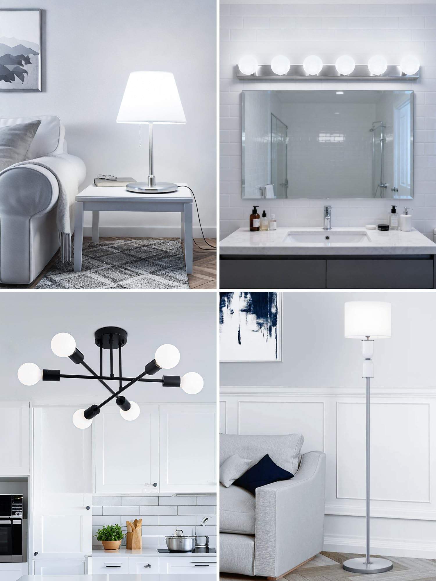 TJOY G25 LED Globe Light Bulbs Vanity Light Bulb for Bathroom 40W Equivalent 5000K Daylight White E26 Base — view 8