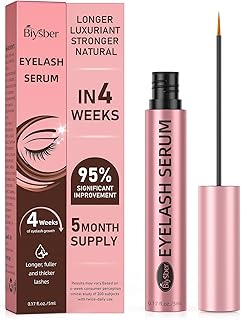 Lash Serum for Eyelash Growth: Premium Eyelash Growth Serum with Advanced Formula to Boost Longer Fuller and Thicker Lashes and Eyebrows - Gentle & Vegan for Sensitive Eyes (5 mL)
