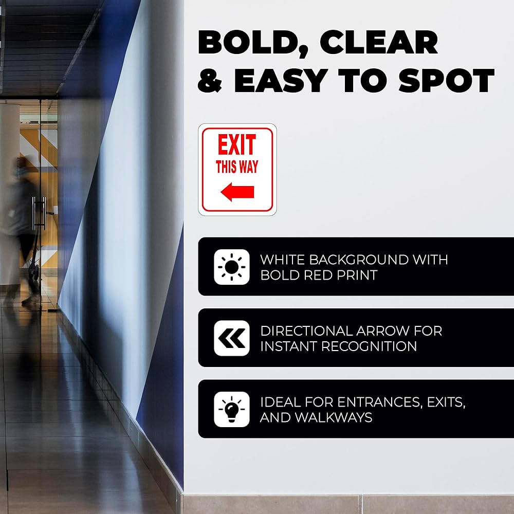 EXITサイン Amazon.co.jp: Exit with up矢印サイン、18 