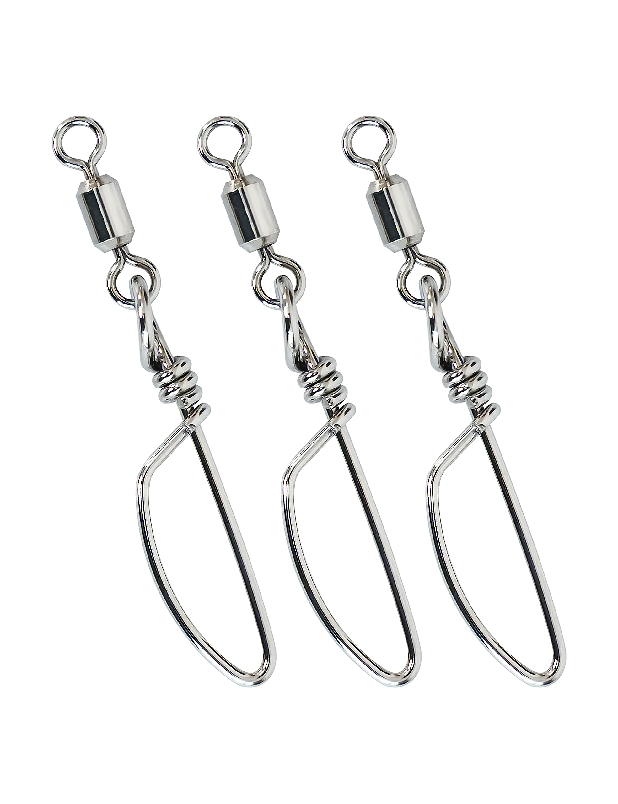 BLUEWING Fishing Snap Swivels 330LB Stainless Steel Saltwater Corrosion Resistance High Strength Coastlock Fish Tackle, 5pcs