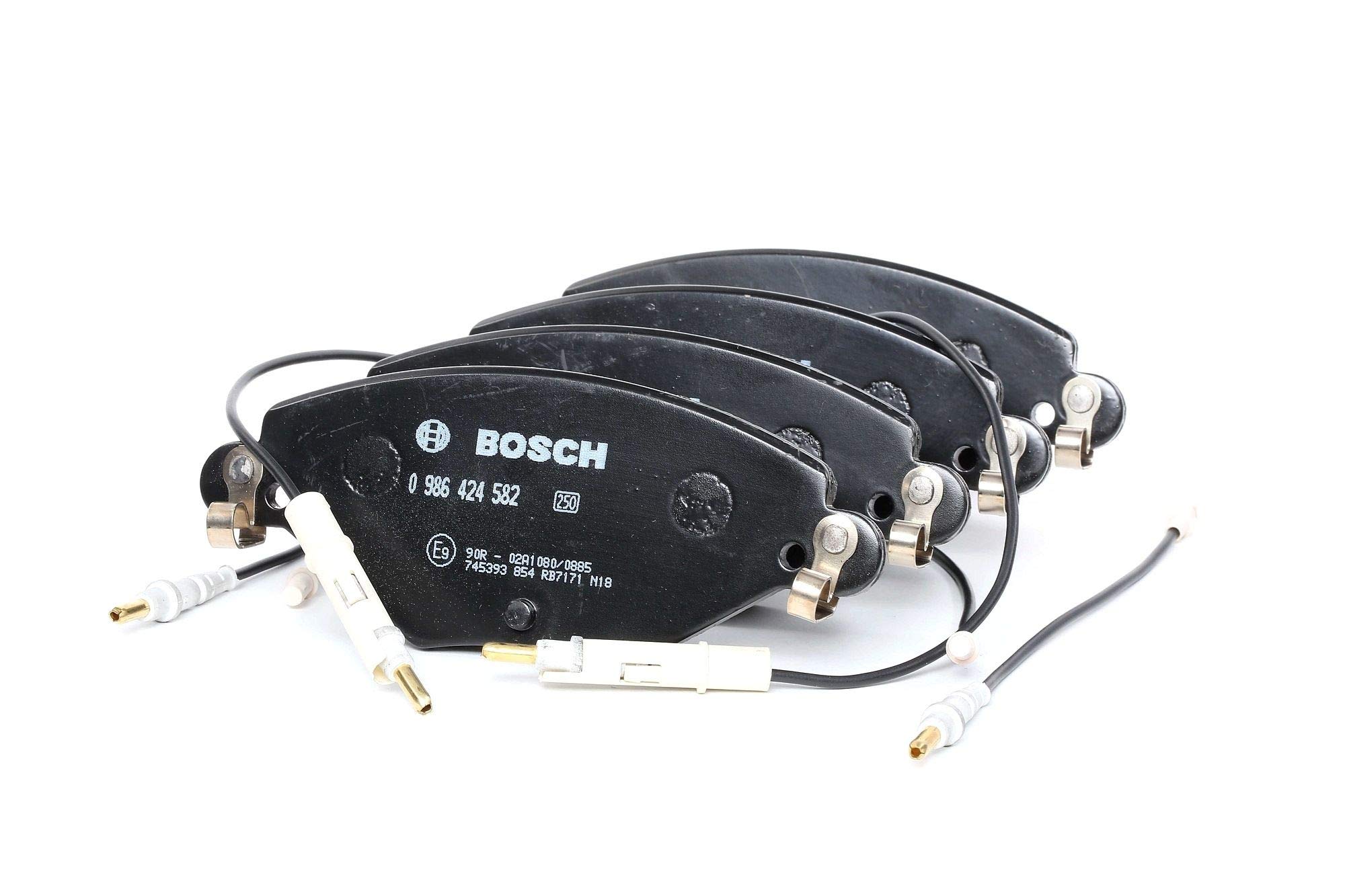 Bosch BP448 Pastiglie Freno Anteriori Per Auto - Set Da 4, Certificazione ECE-R90, Senza Rame