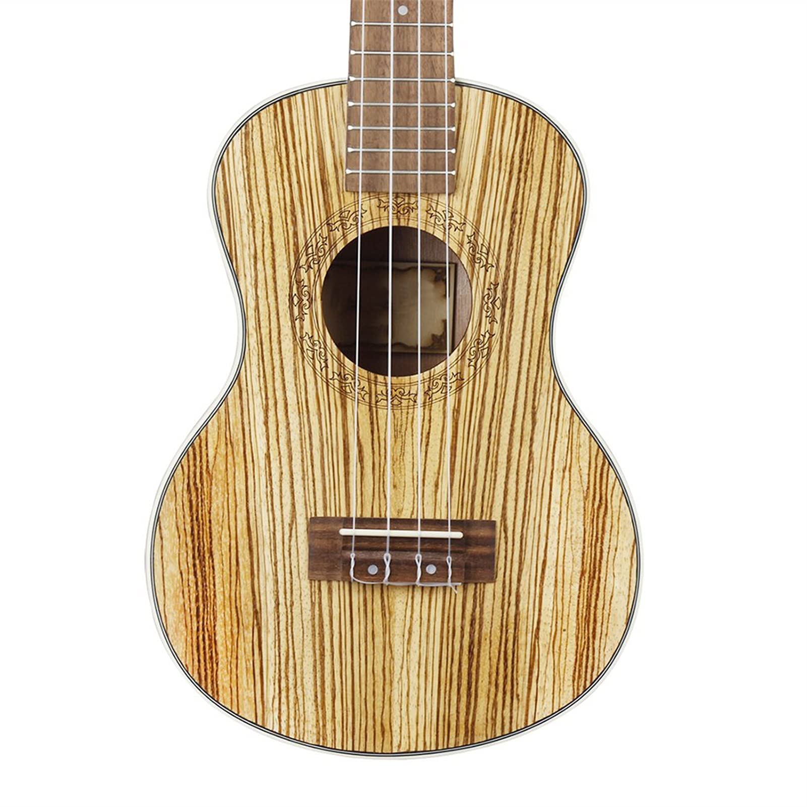 Ukulele Bausatz Konzert-Ukulele 24 26-Zoll- Ukulele Hawaiianer Schnur Zebra- Holz Ukulele Sopran-Mini-Gitarre-Set-Klavier-Tasche (Color : 26 Inch Ukulele)