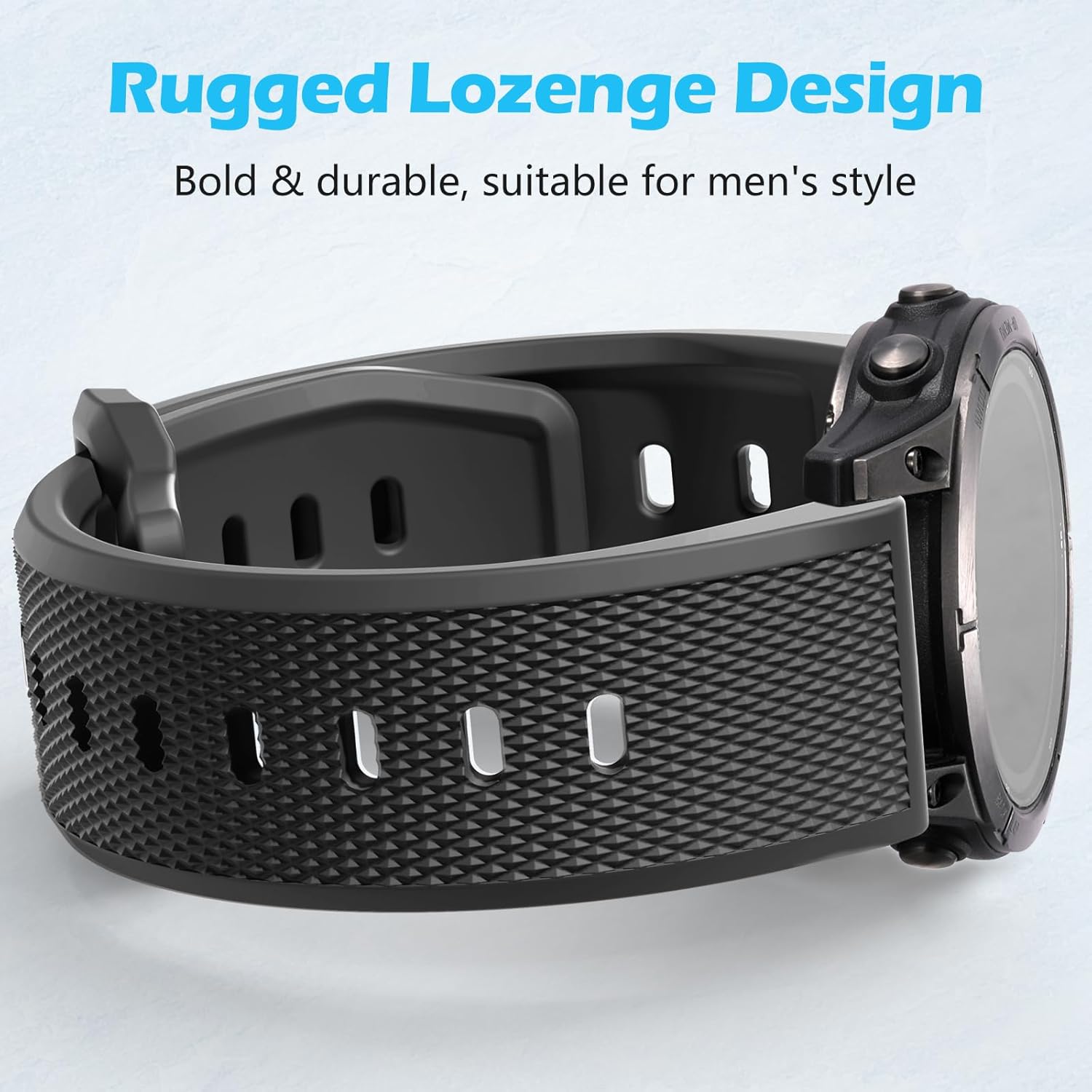 Band Compatible with Garmin Instinct Watch - Quick Fit 22mm Watch Band for Fenix E/8-47mm/7/6/5/Forerunner 965/955/945/935/745/Epix 2/Approach S70/S62/S60/Quatix 7/6/5 Upgraded Silicone Strap - Image 7