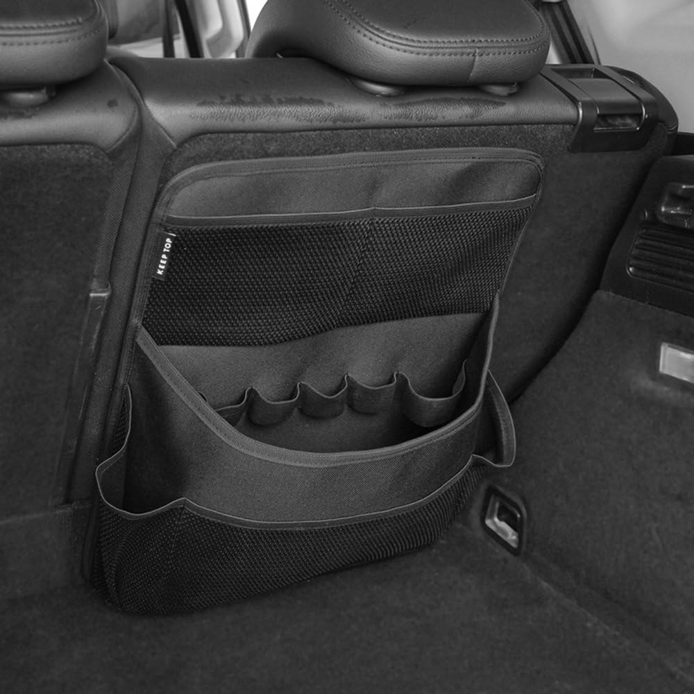 KEEP TOP Luxury Oxford Car Trunk Seat Back Velcro Organizer Multi-Pockets Traveling Storage Bag for Cars SUVs Trucks Vans