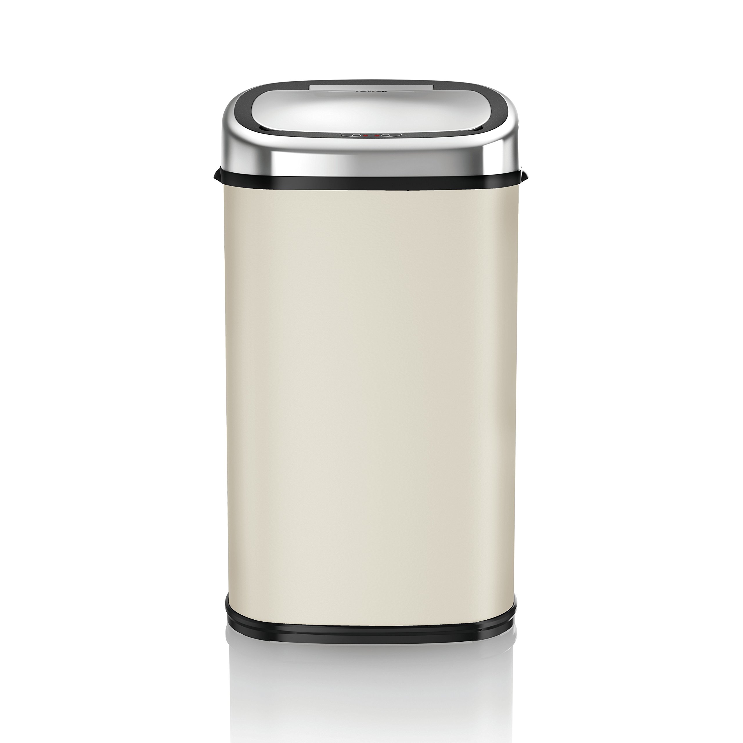 Tower 58 Litre Stainless Steel Sensor Bin Almond