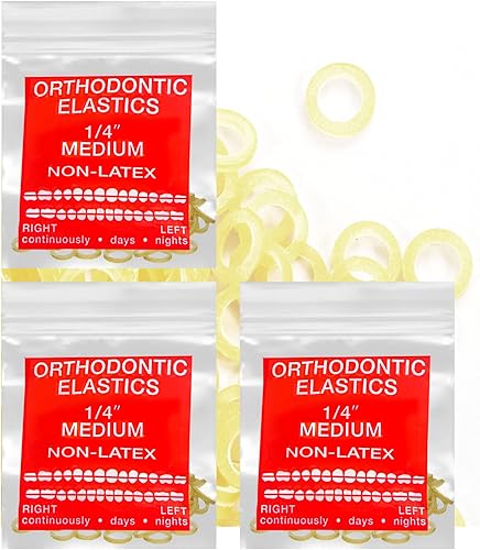 Miniatura 6 de Látex ámbar, 3 paquetes de 300 unidades de 316 pulgadas, bandas elásticas intraorales intraorales unimédicas, bandas elásticas ortodónticas dentales