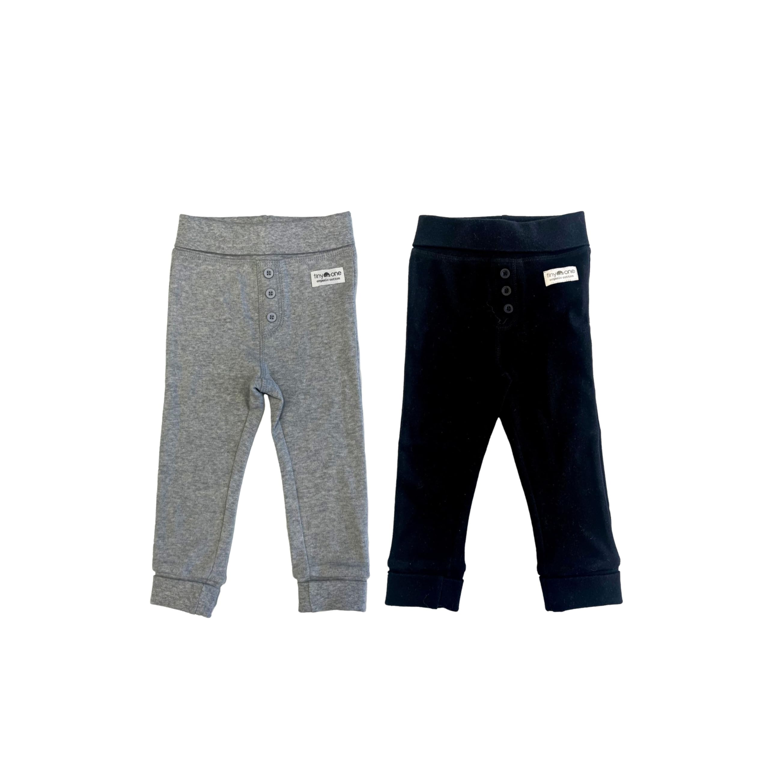 Tiny One Baby Leggings im 2er-Pack | 0-24 Monate | Bio Baumwolle | Langlebige & Bequem Leggings | Dunkelblau/Grau