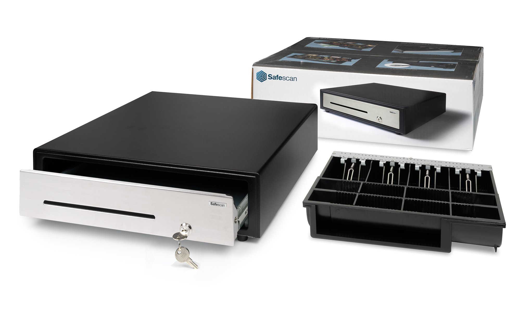Safescan HD-4141S Heavy Duty Cash Drawer with 8 Coin and 4 Note Trays