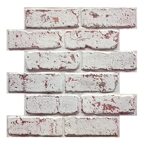 Commomy Faux Brick Peel and Stick Tiles - 10 pcs