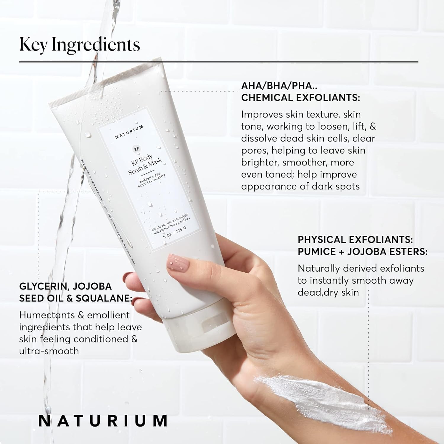 Naturium KP Body Scrub & Mask for Keratosis Pilaris Bump Eraser Shower Scrub & Exfoliator for Skin - Mini - Image 4