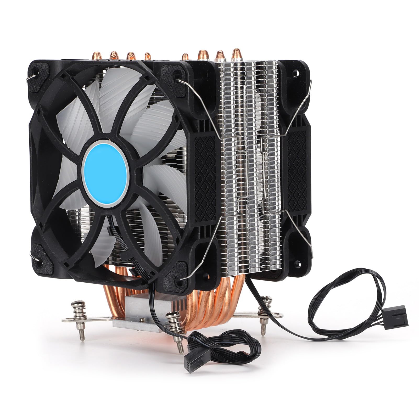 Raffreddatore CPU Dissipazione Rapida del Calore Sei di Calore Doppie Ventole RGB per Computer Desktop Raffreddamento Efficiente a Basso Rumore e Design Elegante