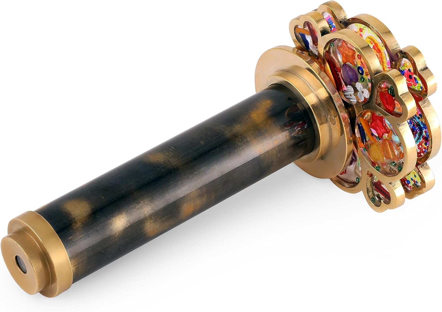 Premium Handcrafted Brass Kaleidoscope - Vintage Aesthetics - Perfect 3D Mirror Lens for Friends, and Family - Ideal Gift for Valentine’s Day and Christmas (Big Heart)