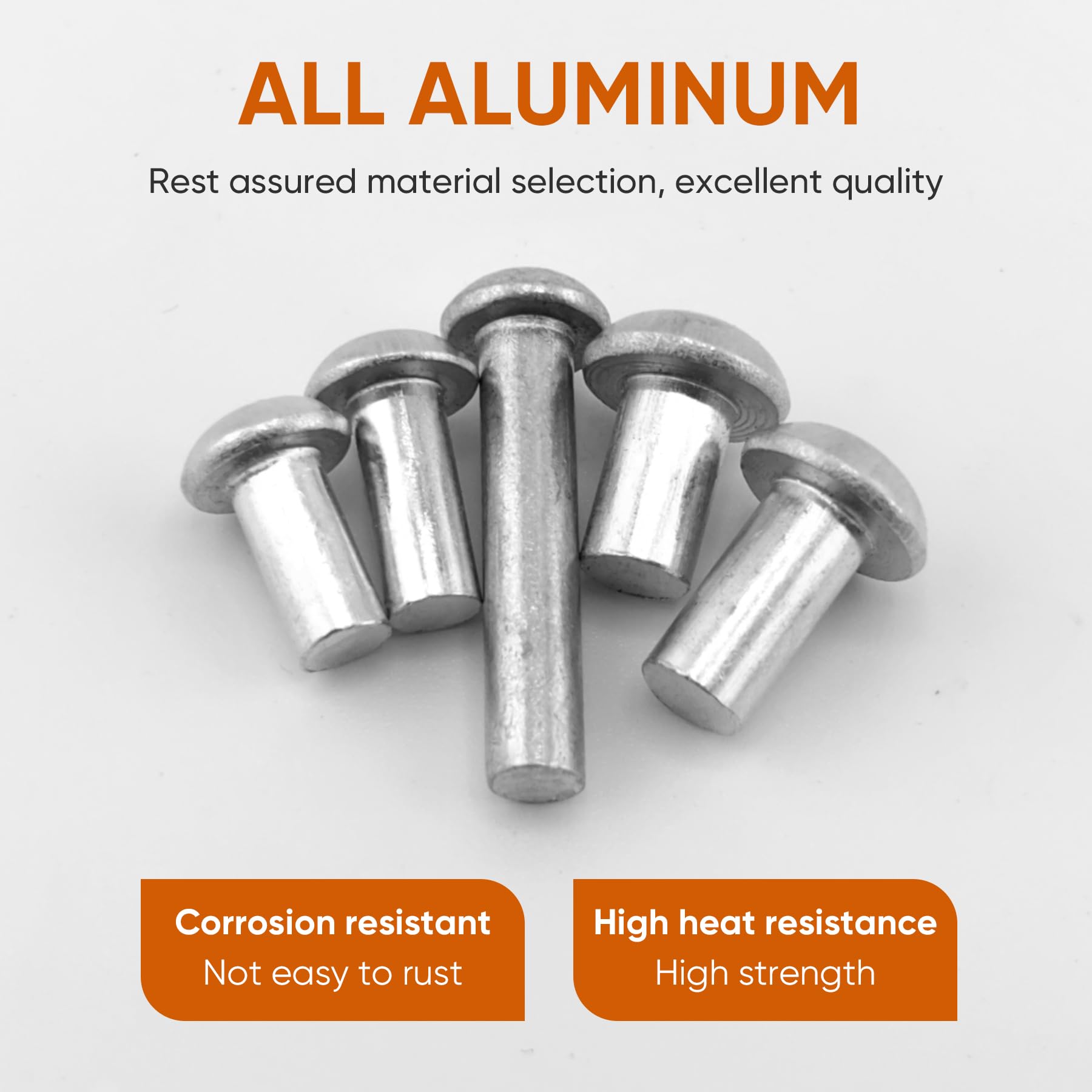 Aluminum Rivets - 150 Pack, Corrosion Resistant -3 Aluminum Rivets - 150 Pack, Corrosion Resistant -3