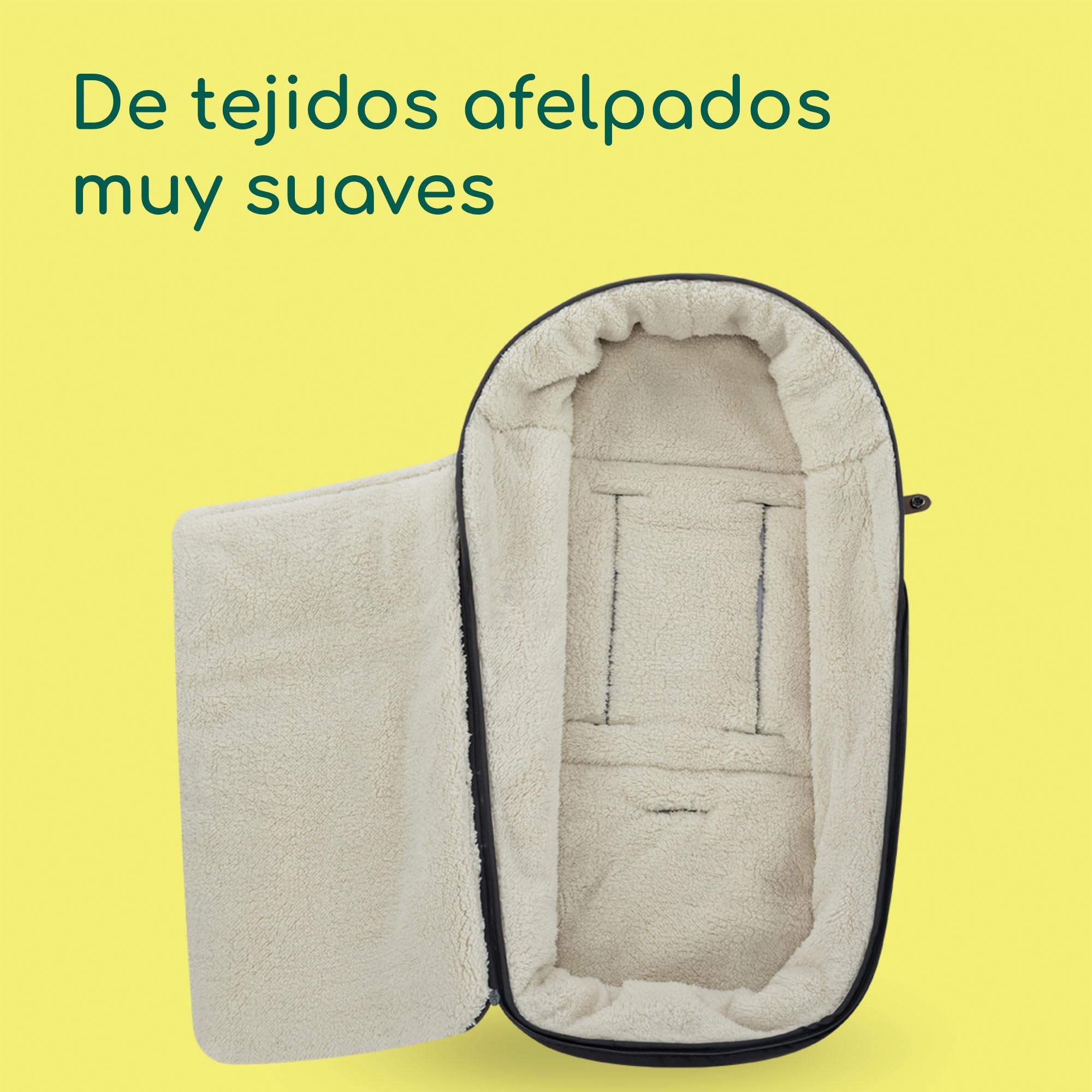 Bebeconfort Saco Carro Bebé Universal, Desde Nacimiento, Mineral Graphite | Saco Silla Paseo Universal para Bebé con Tejido Suave, Hasta 3 Años (0-15 kg), Enganche Estándar, Apto para Lavadora