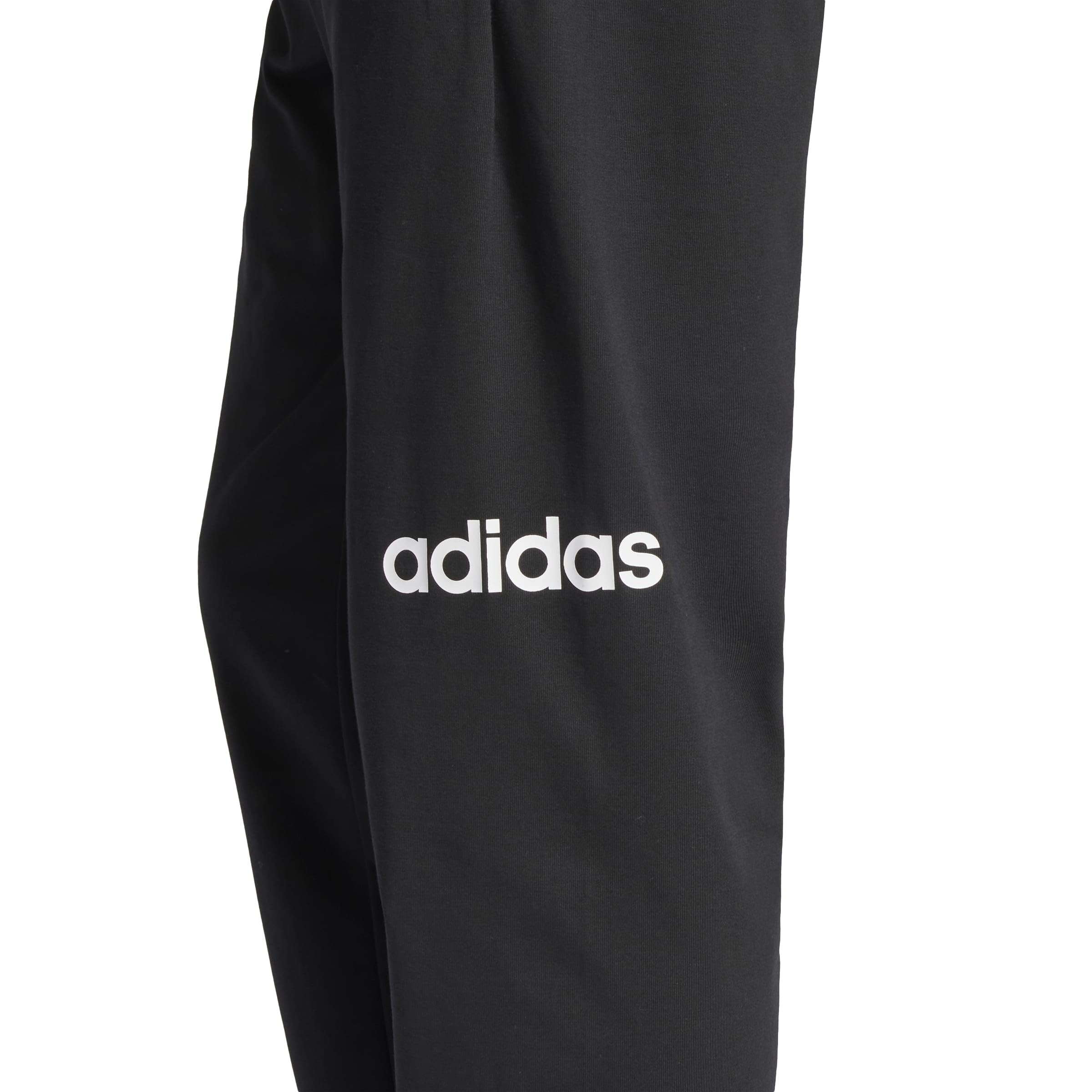 adidas Essentials Linear Single Jersey Pants Black White S