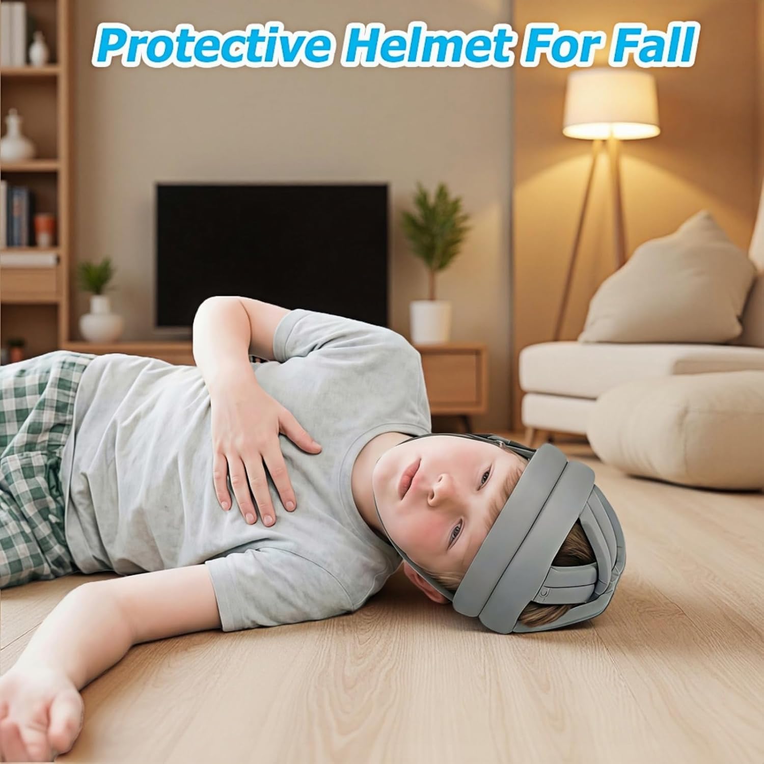 Upgraded Thick Soft Protective Helmet for Elderly Adults, Special Needs Safety Hat Adjustable Breathable Seniors Anti-Fall Head Protection Cap for Older Surgery Recovery Head Injury Shock