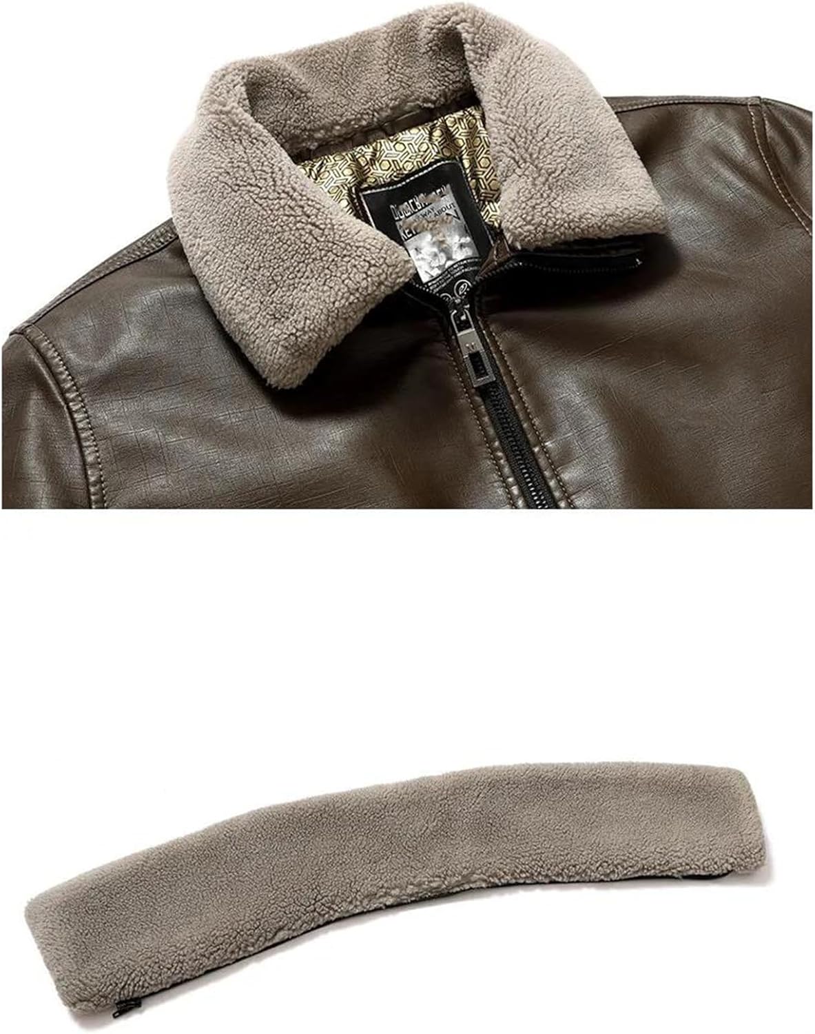 Men's Faux Leather Winter Down Jacket Warm Thick Puffer Coat Soft Comfort Collar Daily Outdoor Cold Weather Wear