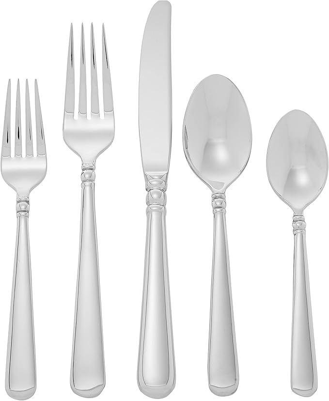 Lenox Pearl Platinum Flatware, 20Piece Set, Metallic Amazon.ca Home