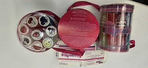 Miniatura 9 de Expressions Juego de 8 brillos de labios con purpurina de bola rodante, 8 colores surtidos con sabor a fruta, brillo de labios rollerball para