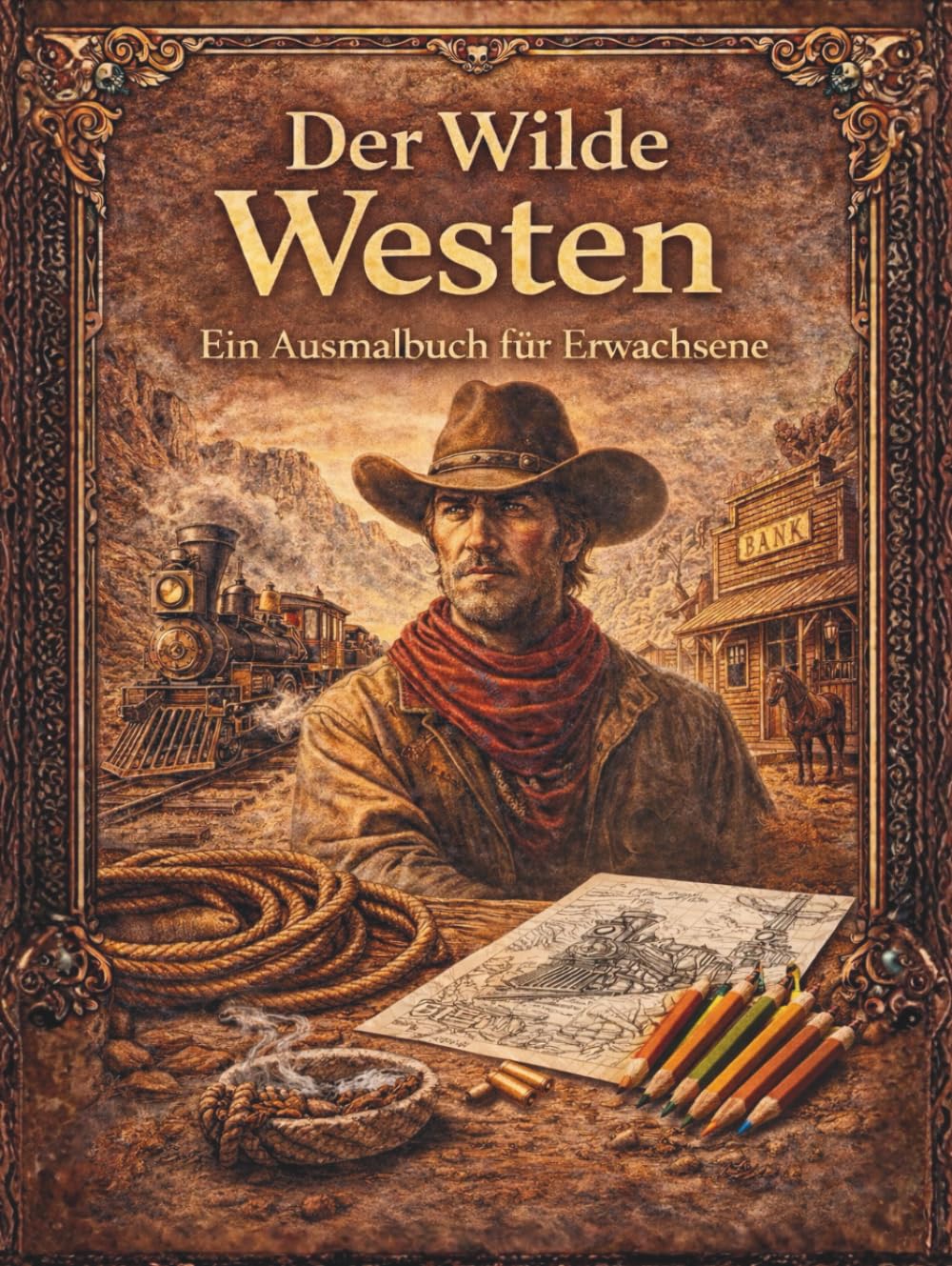 Der Wilde Westen: Ein Malbuch für Erwachsene zur Entspannung und Kreativität