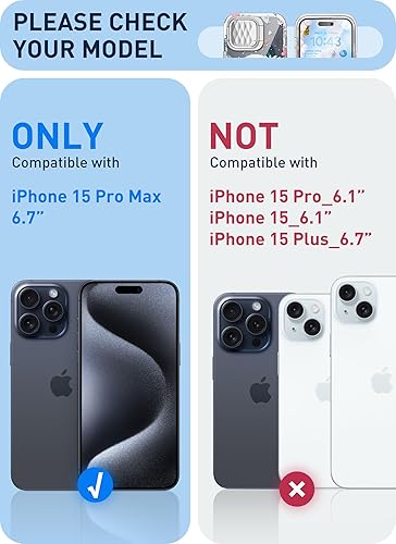 Miniatura 2 de i-Blason Cosmo - Funda magnética para iPhone 15 Pro Max con soporte para cámara compatible con MagSafe, funda delgada de cuerpo completo para iPhone