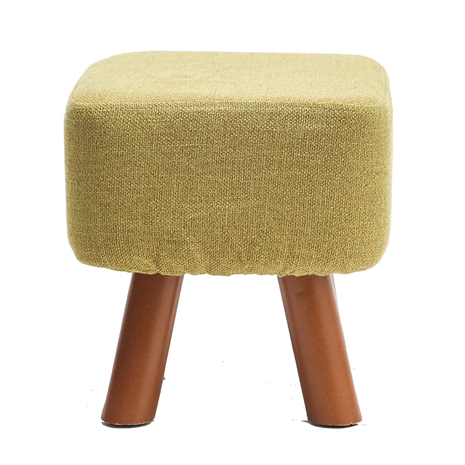 Repose-pieds rond ottoman vert lin tabouret à langer salon chambre entrée 30cm