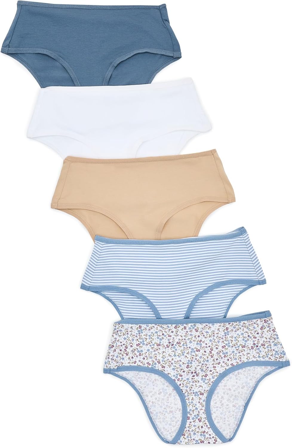 Pact womens Everyday Mid Rise Hipster 5-pack