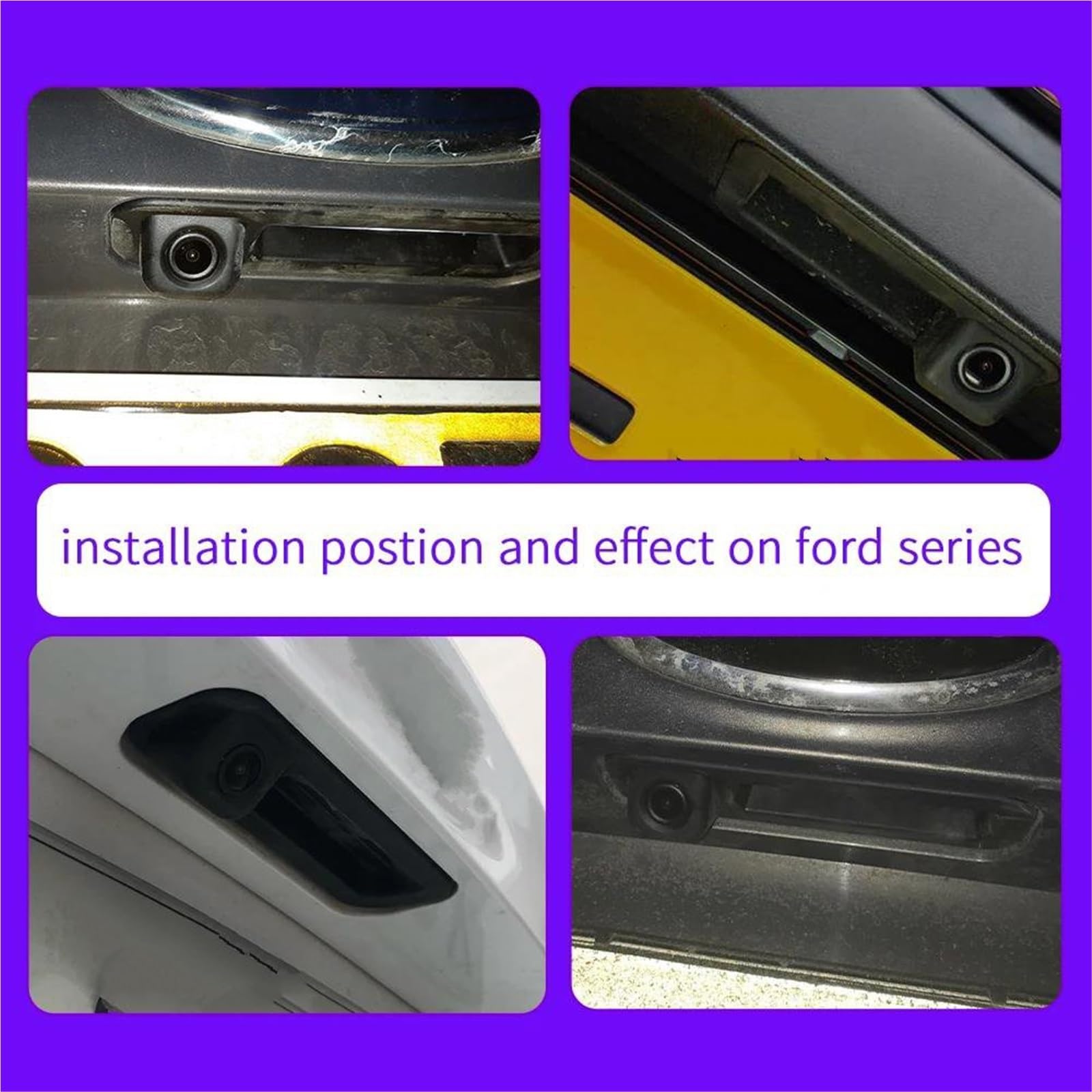 Cámara Asa Maletero Trayectoria Dinámica Resistente Al Agua para Focus 3 para MK3 Titanium para B-MAX 2014(Style 2)
