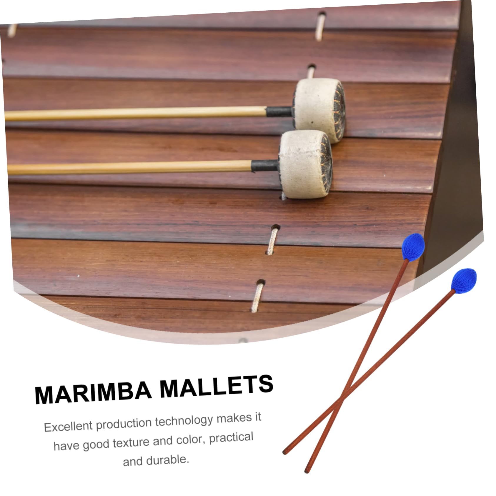 ERINGOGO 4sets Professional Drum Mallet Hammer Marimba Tongue Drum Mallets Musical Instrument 2pcs*4 Random Color