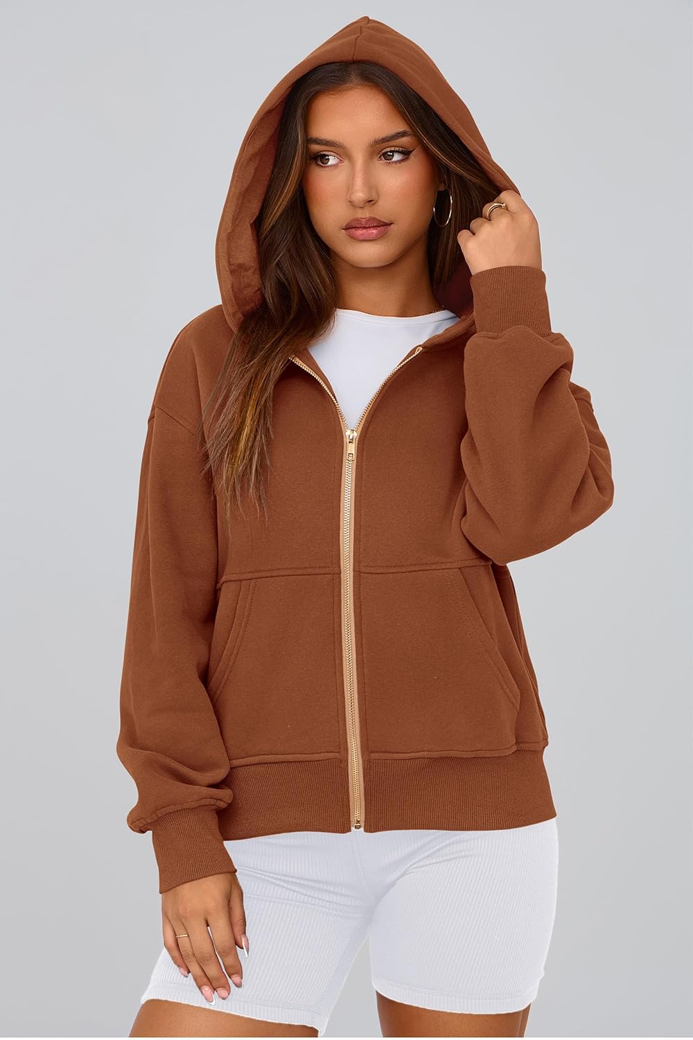 PRETTYGARDEN Hoodies for Women Sweatshirt Zip Up Hoodie Fall Fashion 2026 Trendy Long Sleeve Jackets Winter Clothing Outfits - Image 6