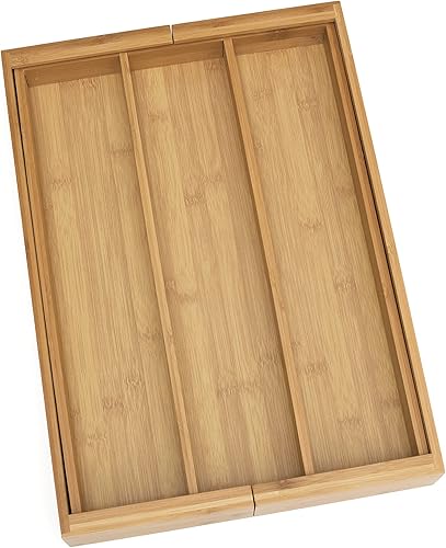 Miniatura 4 de Lipper International 8892 - Organizador de utensilios madera de bambú extensible a 22 14 pulgadas