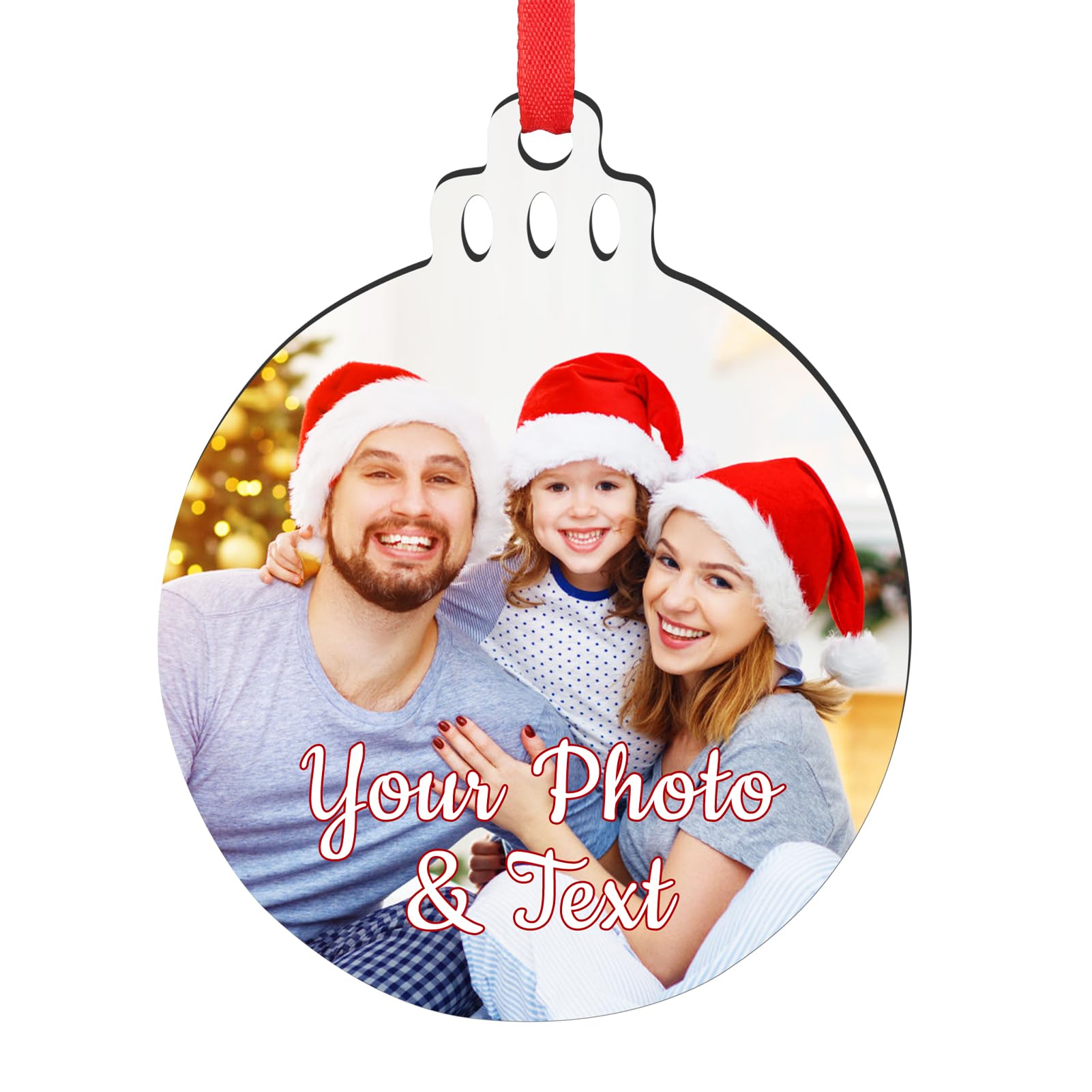 Personalized Christmas Ornaments, Custom Photo Ornaments for Christmas Tree