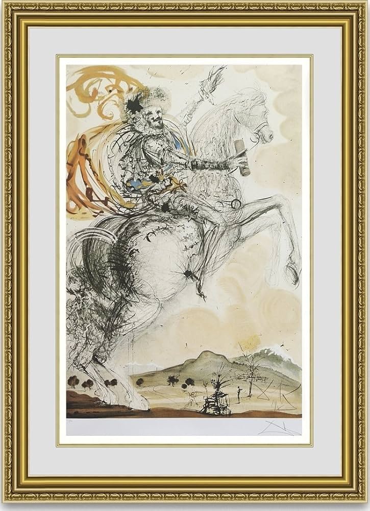【額縁付き】 Salvador Dali ダリ A2ポスター ① Amazon.co.jp: ダリ 「ドンキホーテ」 【新品額縁付】 : ホーム