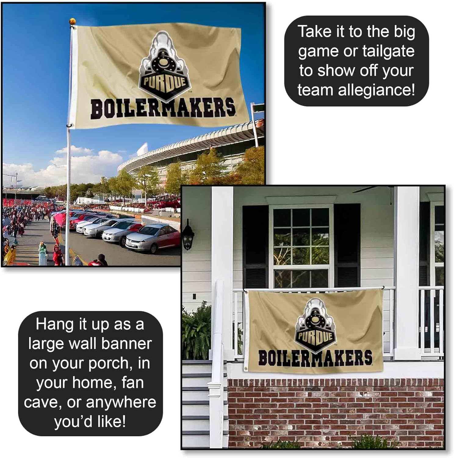 Purdue Boilers Large College Flag - Image 4