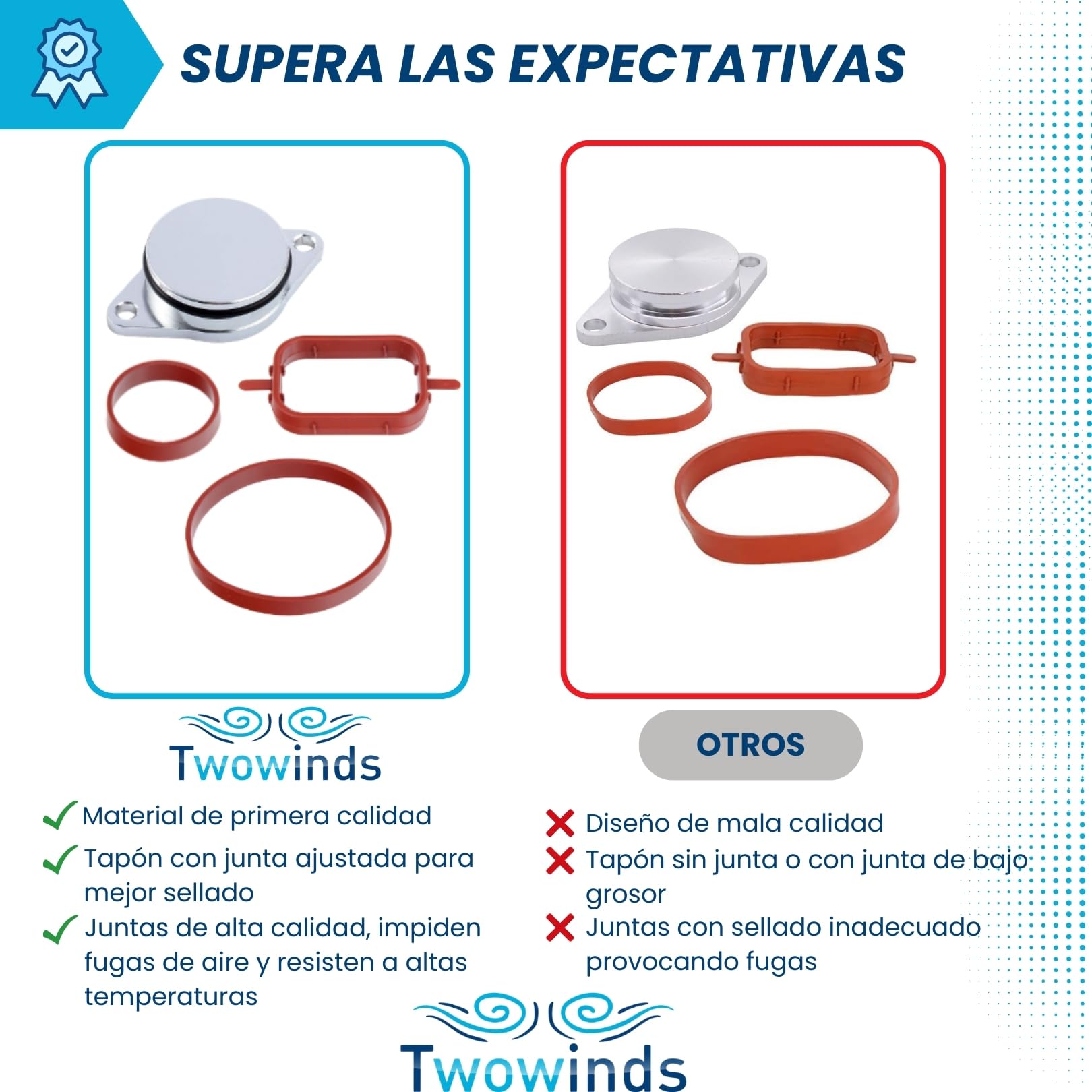 Twowinds Kit Anular Mariposas del Colector de Admisión (32mm) - 6 Cilindros | Compatible con BMW E90 E91 E92 E93 E60 E61 E63 E64 E66 E83 E53 E70 E71