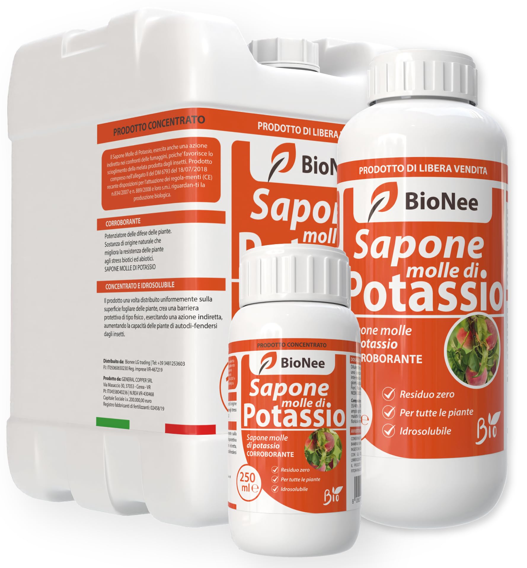 Sapone Molle di Potassio – Protezione Naturale e Biologica per Piante Sane e Rigogliose - insetticida naturale biologico - corroborante potenziatore delle difese naturali (1 litro)
