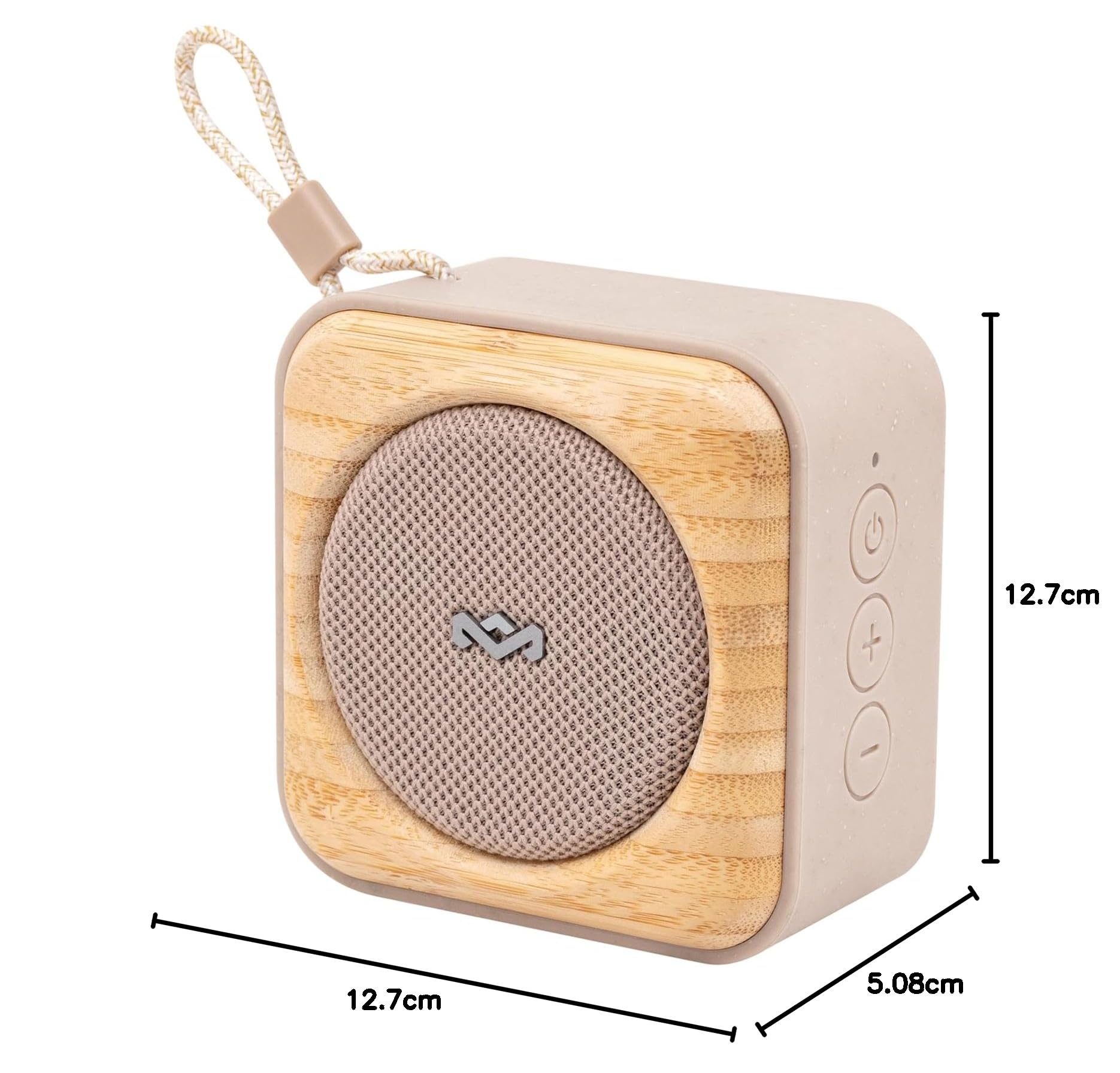 House of Marley Roots Altoparlante Bluetooth Portatile - Crema | Resistente Alle Intemperie, IP67 Impermeabile, 10 Ore di Riproduzione, Altoparlante Wireless Ricaricabile per Cell