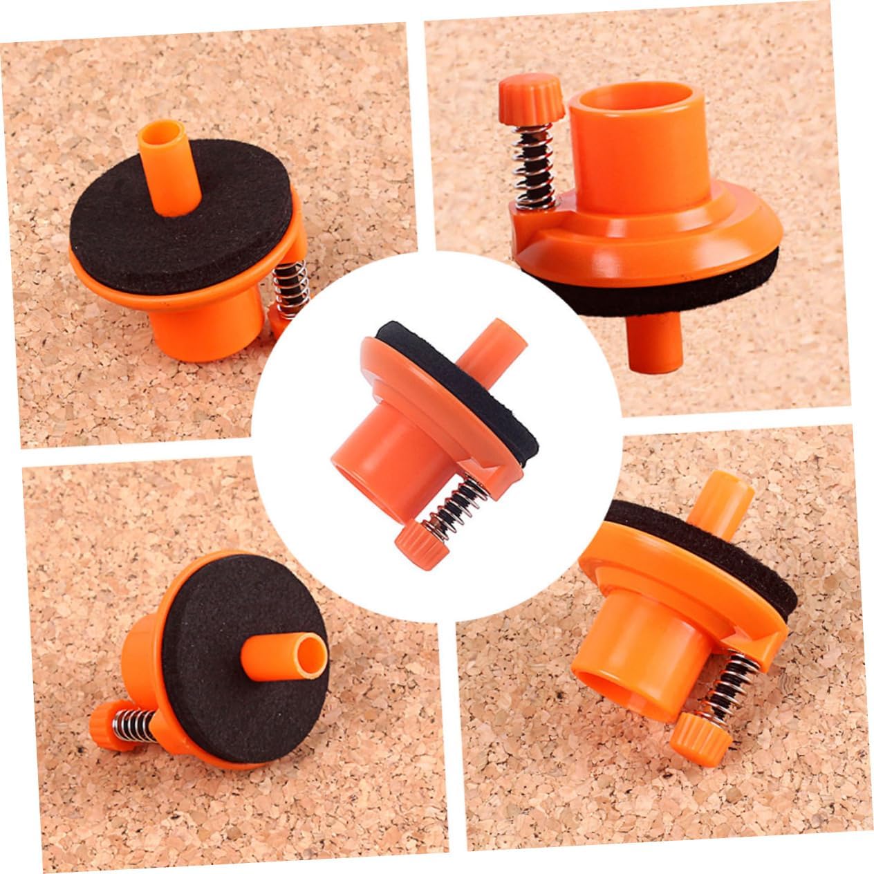 Orange Plastic Cymbal Holder for Hi-Hat Drum Stand, Rust-Proof Support