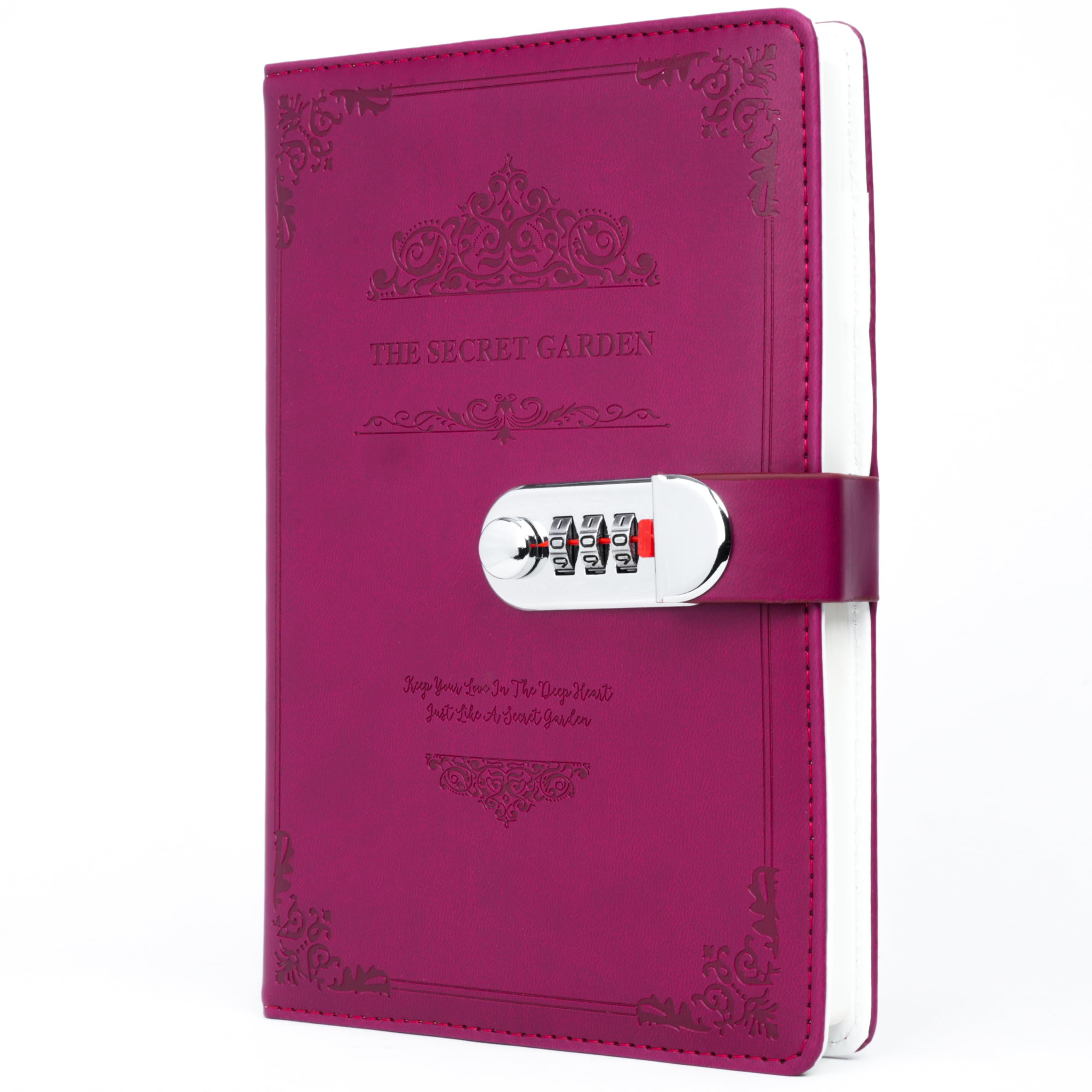 BOLDSTUFF Personal Diary With Lock For Girls And Boys, Personal Waterproof Journal With Lock 224 Pages Secret Girls Locked Diary, Bond Paper & Password Locked Journals For Men and Women | Marron