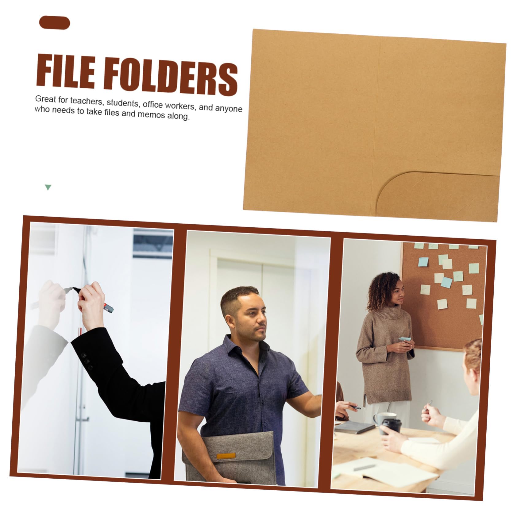 A4 Präsentationsdateiordner 20 Stück aus Kraftpapier für Büro | Präsentationsmappe Kraftpapier, Papiermappen für Dokumente, Schulbeginn Party