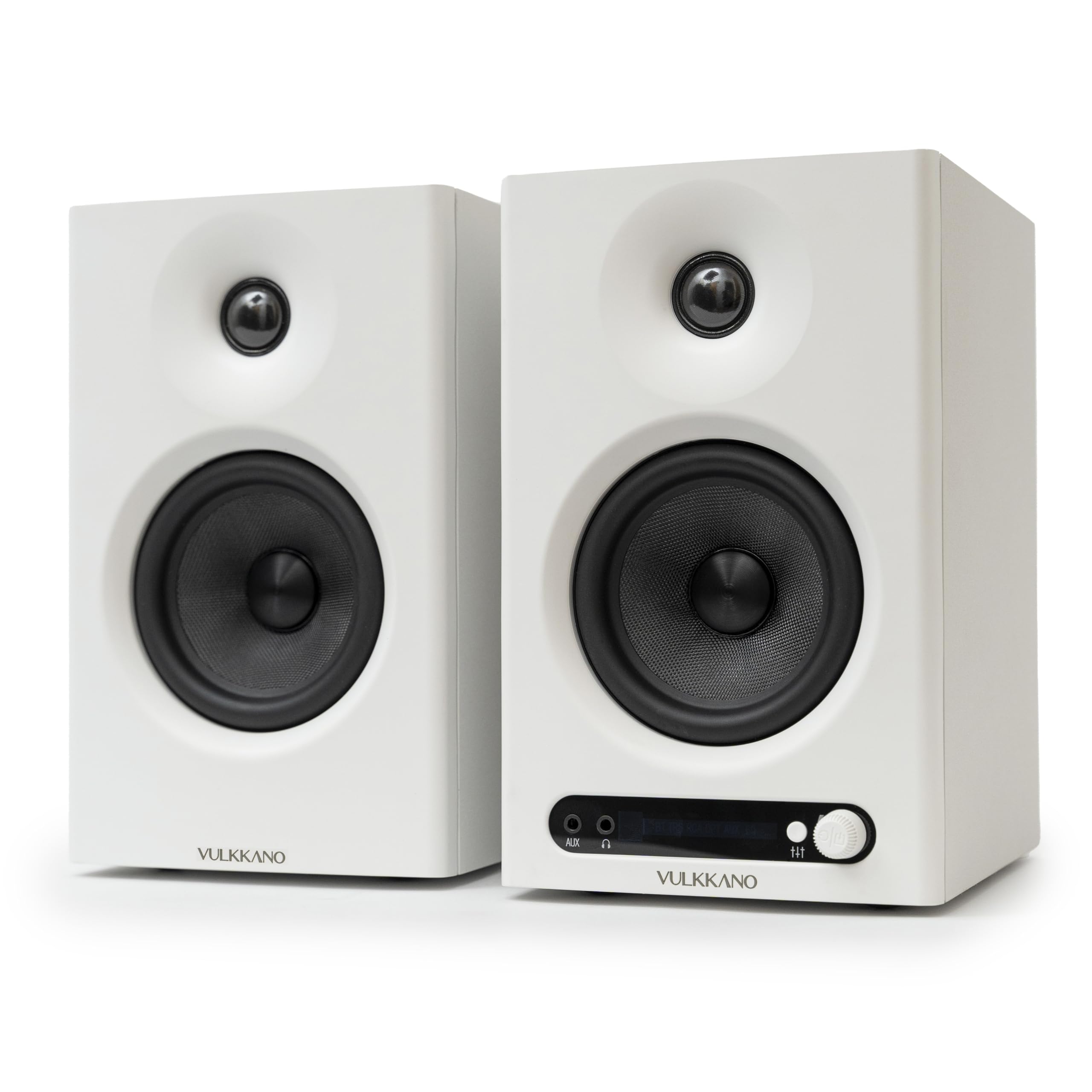 alt text per parlantes stipo monitor vulkkano pro4 con woofers bluetooth e input vari