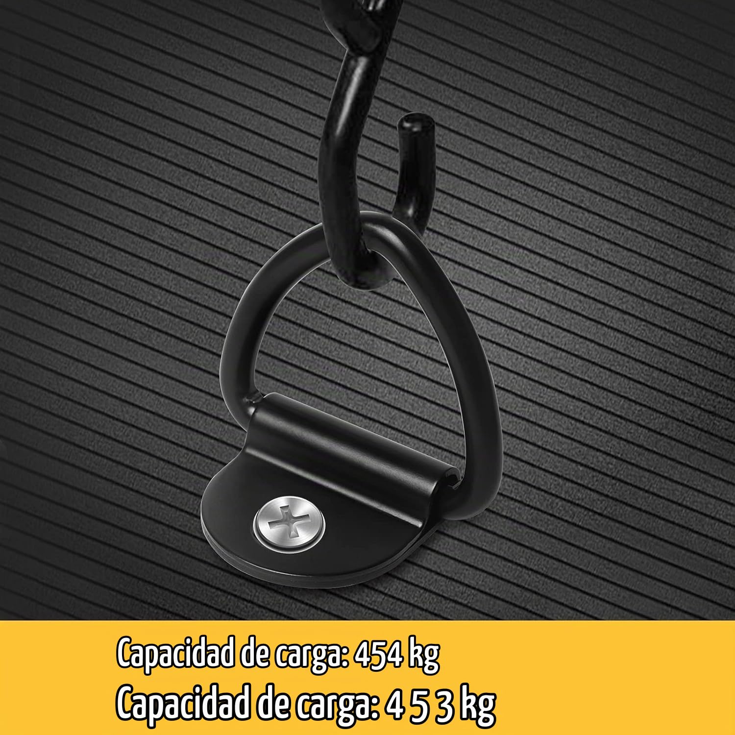 Greluma 8 Piezas Anclajes de Amarre, Pernos de Anillo en V de Acero de Alta Resistencia, Anillos de Amarre para camión, Remolque, Carga, almacén, Barco - Color Negro