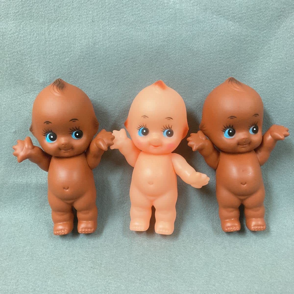 Amazon.co.jp: キューピー人形 3個 昭和レトロ クロンボ 日本製 ソフビ