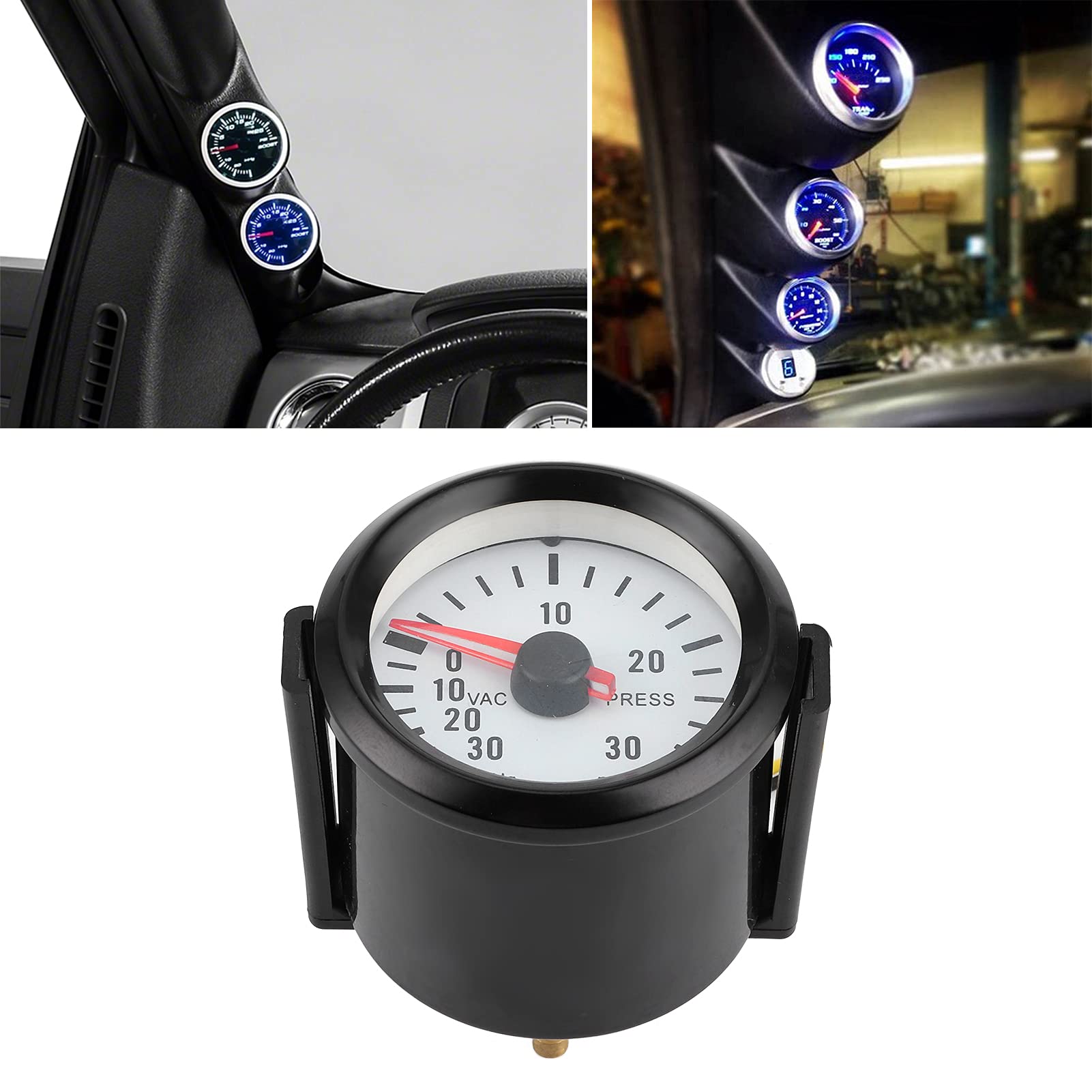 取付簡単！ブースト計 Z.S.S. ブースト計 60mm 12V 7色 7カラー MCメーター V3 0kPa-2.0kPa
