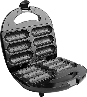 Sausage Roll Maker, 850W Nonstick Corn Dog Maker, Hot Dog Maker for 6 Hot Dogs on Stick, Pizza Pocket, Hot Pie, Chocolate Roll, Sausage Roll, Cake, BBQ