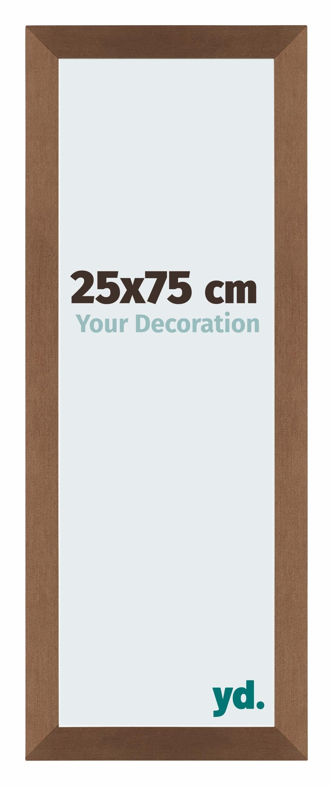 Your Decoration - Picture Frame 25x75 cm - Copper Design - Decorative Wall Frame in MDF with Antireflection - Frame 25x75 - Mura
