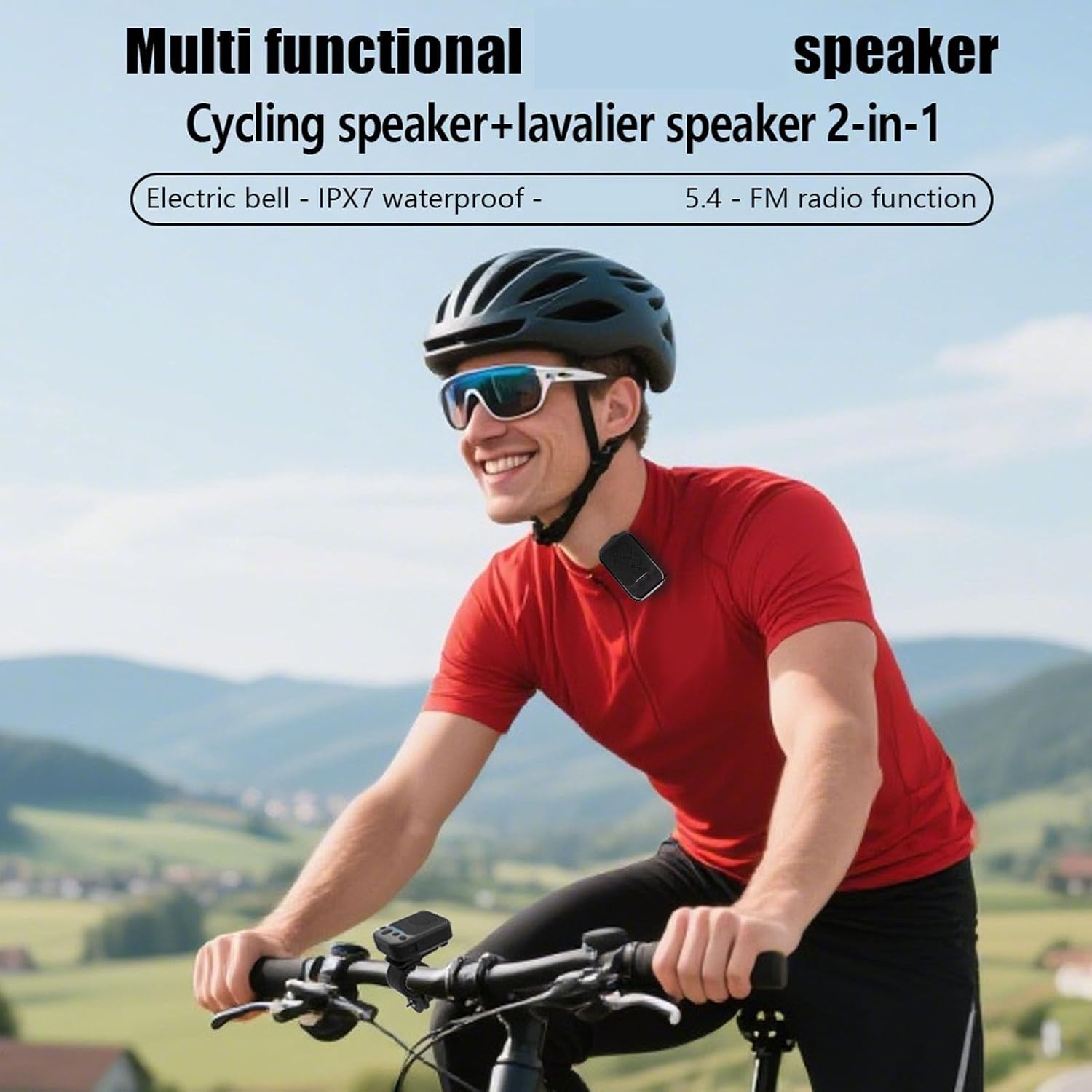 Wearable Speaker, Compact Lightweight Portable Wireless Speaker with Magnetic Mount and IPX7, for Cycling Hiking Camping