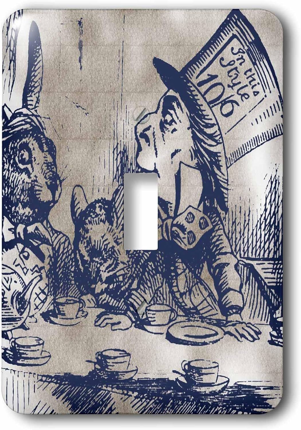 3dRose lsp_110204_1 Mad Hatter Vintage Alice In Wonderland Tea Party - Single Toggle Switch