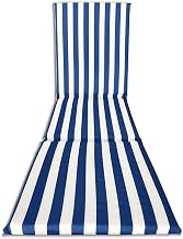 Il Tuo Artigiano Design Padded Cushion for Lounger, Handmade Fully Removable Cotton Cover, 190 x 60 x 4.5 cm (Blue)