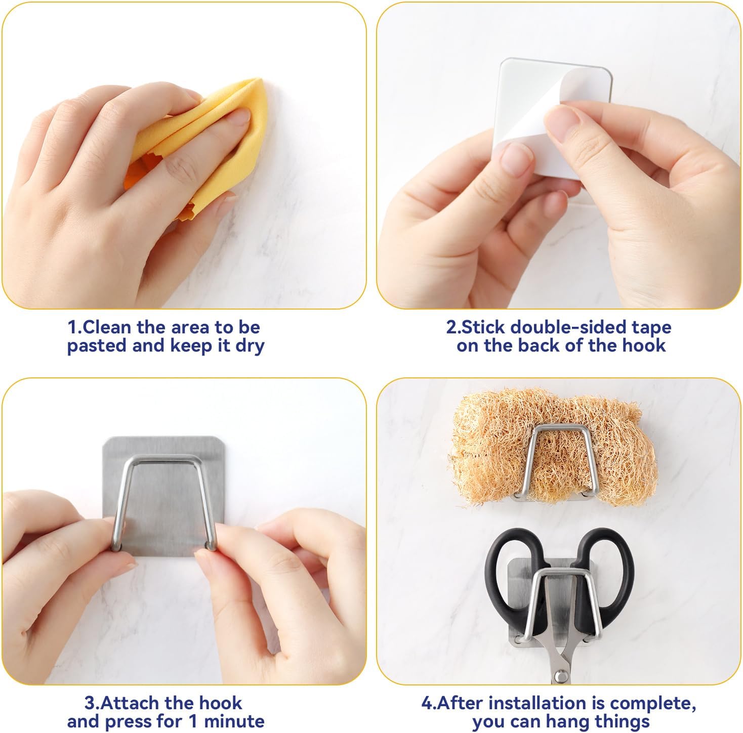 Stainless Steel Sponge Holder for Kitchen Sink (2 Pack) image 3